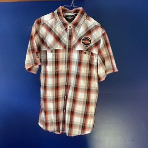 Short sleeve Button up Harley shirt